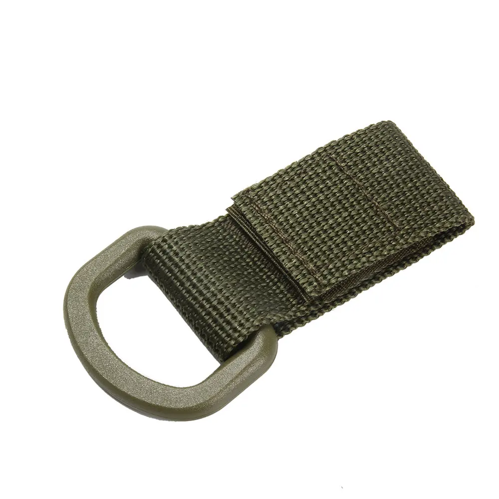 OD S 1pcs Olecranon Shape Tactical Molle Nylon Carabiner Hook Buckles With Key Ring Hanging Belt Buckle Outdoor Hiking Travel Kits - Цвет: OD S