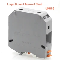 1pcs large current din rail terminal block screw type electrical wire cable connector morsettiera ukh 95 232a 95mm%c2%b2 bornier