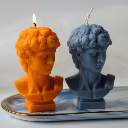 

3d Creative David Art Portrait Candle Mold Aromatherapy Candle Plaster Diy Material Mold Silicone Candle Mold Candle Mold
