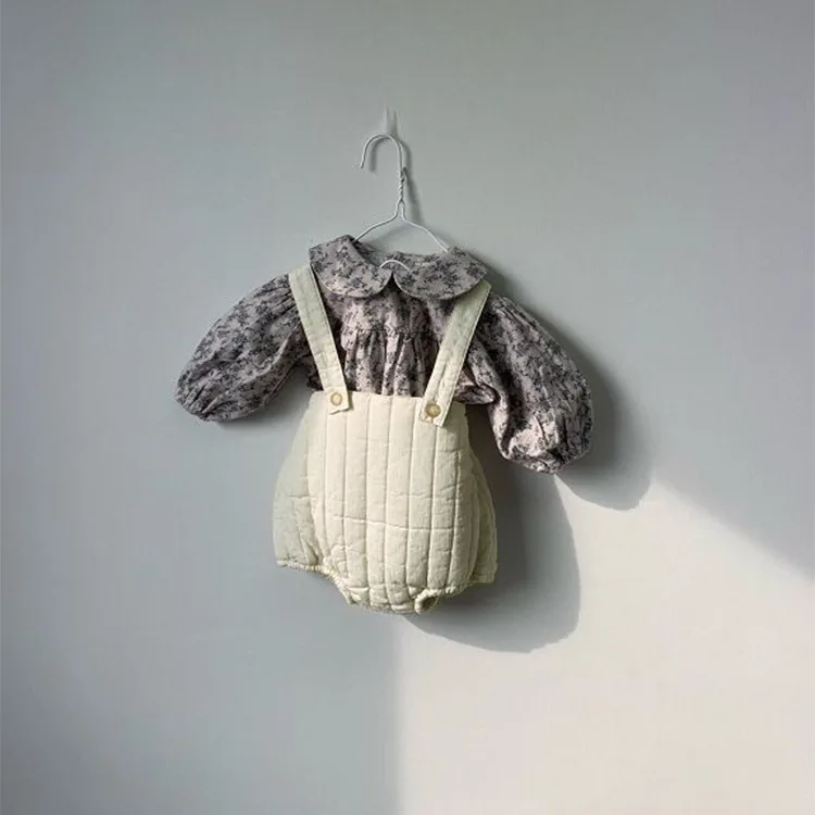 

Для маленьких девочек боди 2021 новые зимние утепленные стеганые слинг комбинезон для детей для малышей; Комбинезоны детская одежда