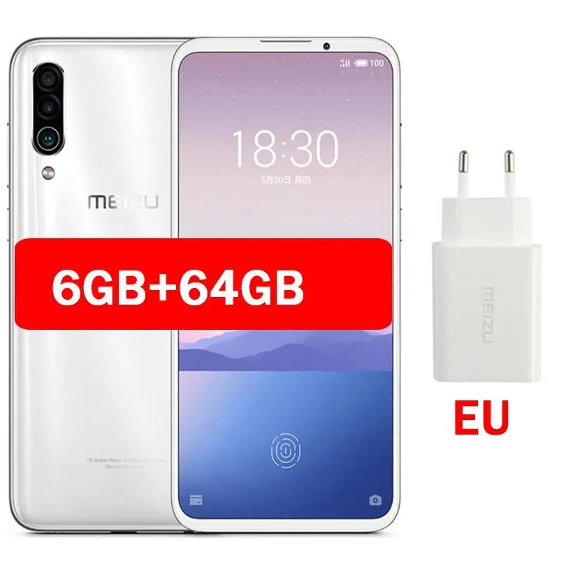 Meizu 16XS, глобальная версия, 16 XS, Смартфон Snapdragon 675, 6,2 дюймов, 48 МП, тройная камера AI, фронтальная 16 МП, 4000 мА/ч, мобильный телефон Blueooth - Цвет: 6GB 64GB White