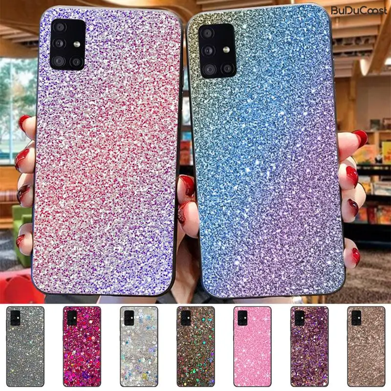 

Customary Sparkling inkjet Soft Phone Case Capa For Samsung Galaxy A50 A7 A8 A6 Plus A9 2018 A70 A20 A30 A40