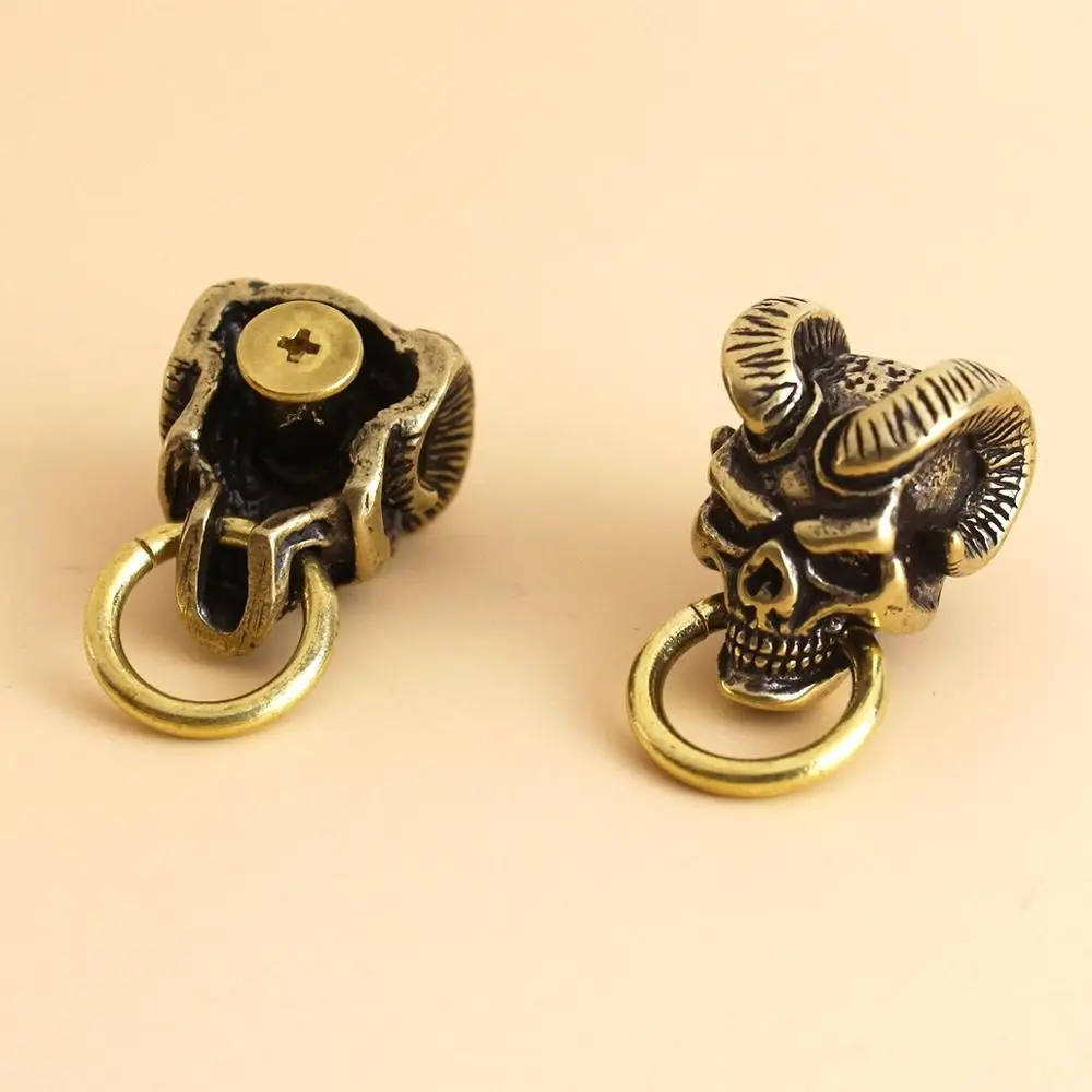 1 х латунный японский демонический дьявол conchos материал с отверткой дизайн головы