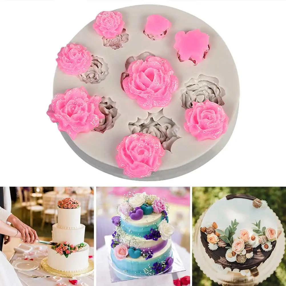 

3D Flower Silicone Molds Fondant Craft Cake Candy Chocolate Sugarcraf Pastry Baking Mold Fondant Cake Decorating Tools Mould