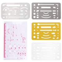 lmzay 5 pcs templates measuring geometry rulers shape stencils drawing set for office and school drawings drafting