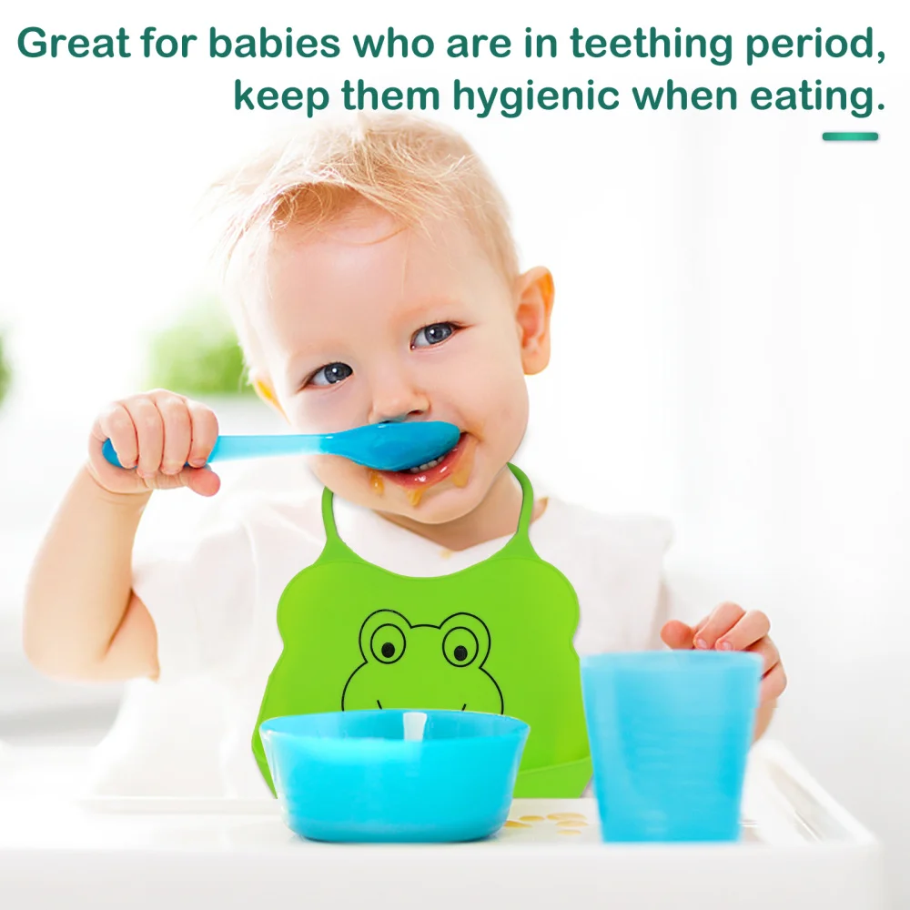

2pcs Water-proof Infant Bib Creative Children Feeding Bib Lovely Kids Bib
