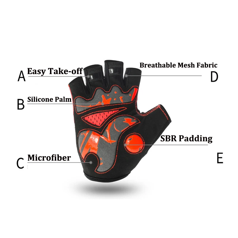 Велосипедные Нескользящие перчатки с защитой от пота для мужчин и женщин дышащие