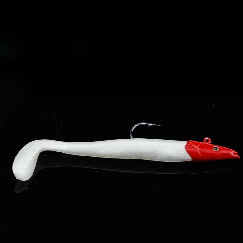 

1 Pcs 18g 11cm Lead Jig Head Glow Soft Lure Soft Bait with Fishing Hook Swimbaits Fishing Tackle Pesca Soft Fishing Lure