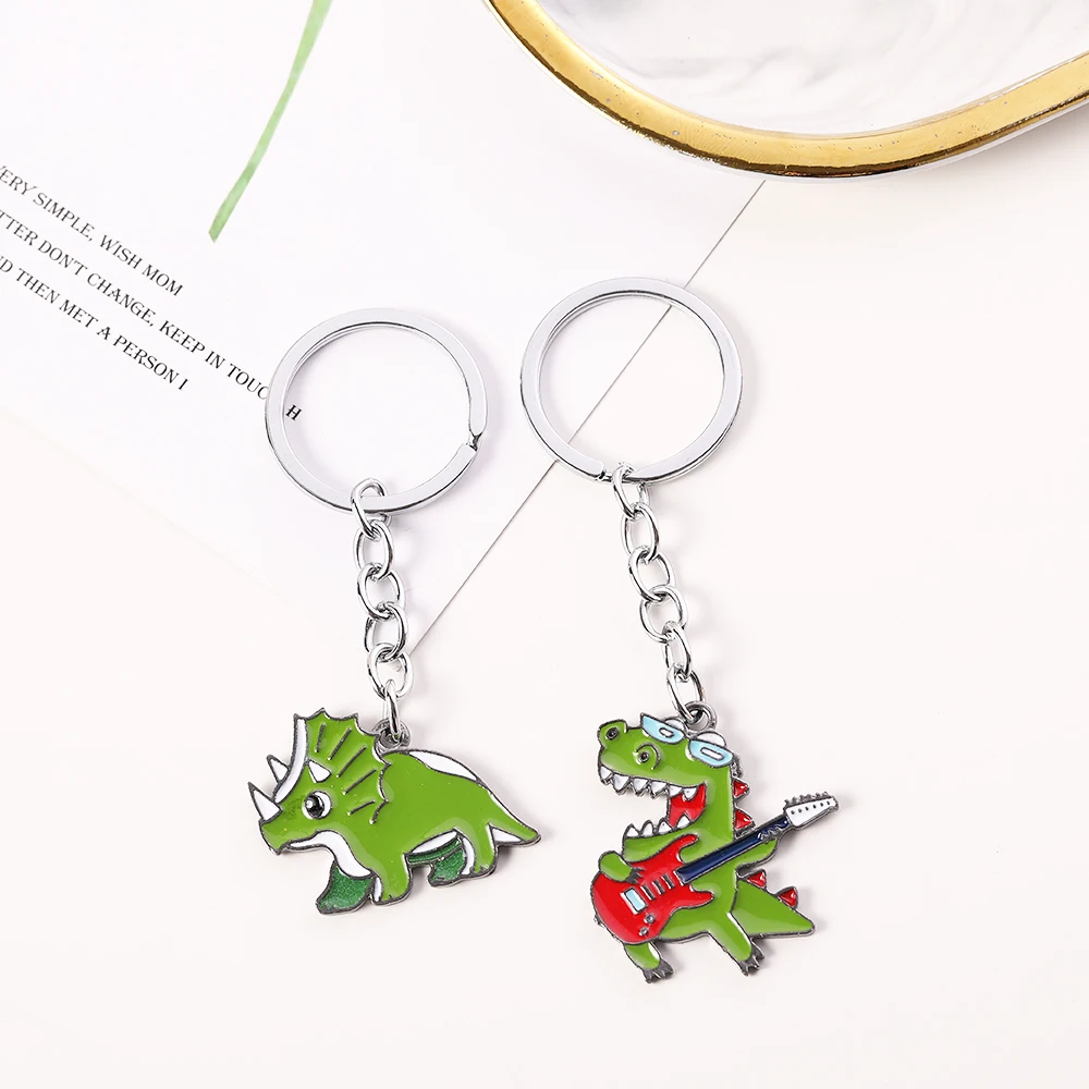 Модный милый мультяшный маленький брелок для ключей динозавры в виде животного