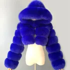 Новинка зимы 2020, пальто из натурального Лисьего меха, теплое короткое пальто, утолщенное натуральным лисьим мехом, роскошная модная куртка, тонкое женское пальто из натурального меха