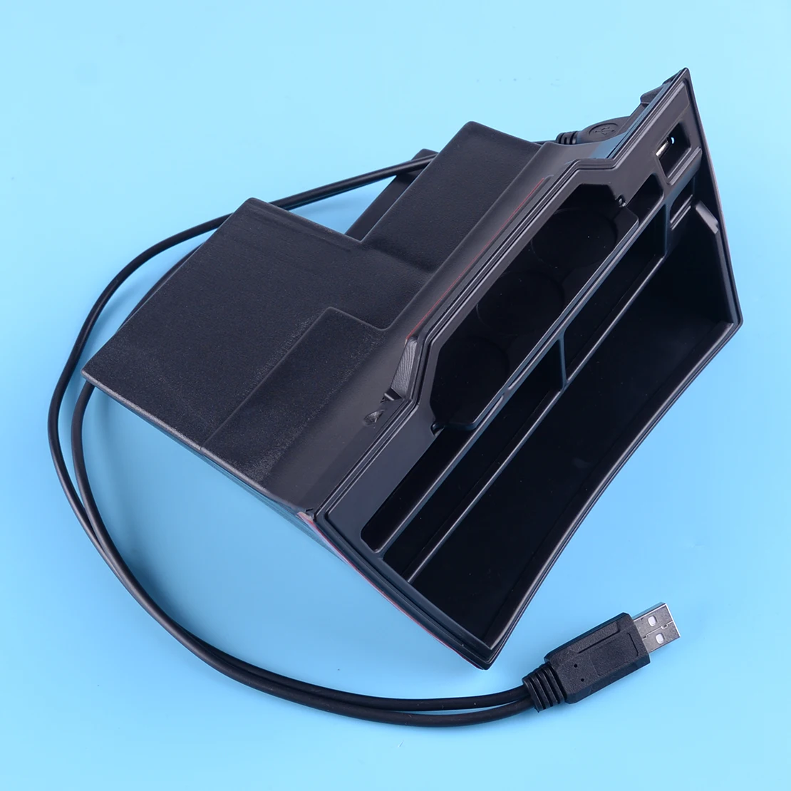 

beler Car Black ABS Inner Console Central Storage Box with USB Fit for Honda Civic 2016 2017 2018 2019