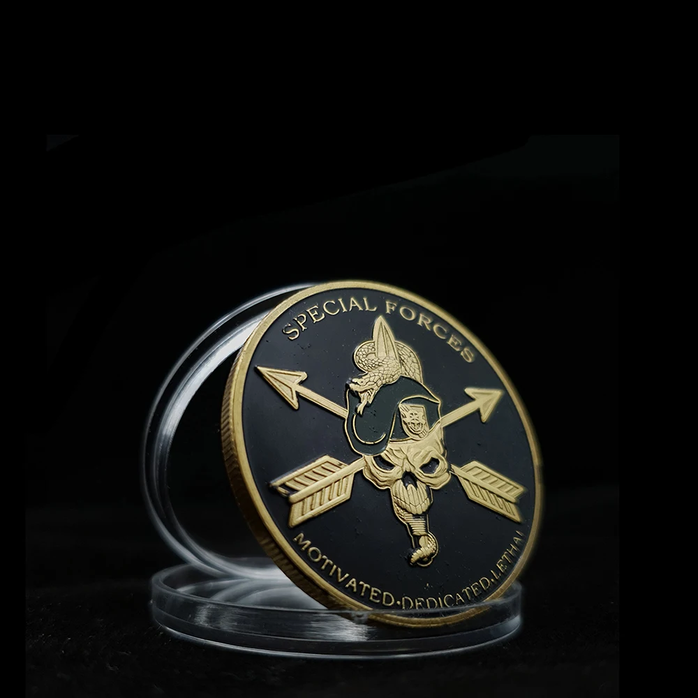 Армии США спецназ Монетка зеленые береты Liberty свободу Золотая монета