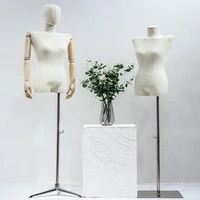 high quality no arm color full female head mannequin body metal base wedding flat chest shoulder womenadjustable rack d402