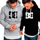 Новинка 2022, модные мужские зимние толстовки, однотонный свитшот с принтом, однотонный спортивный пуловер для отдыха, Свитшот