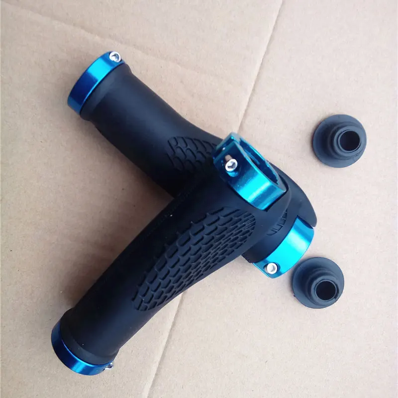 

2pcs/set Bicycle Handlebar Grip Cover Anti-slip Lock On Aluminum Alloy Rubber Mountain Bike Handle Bar Parts Cycling Accessories