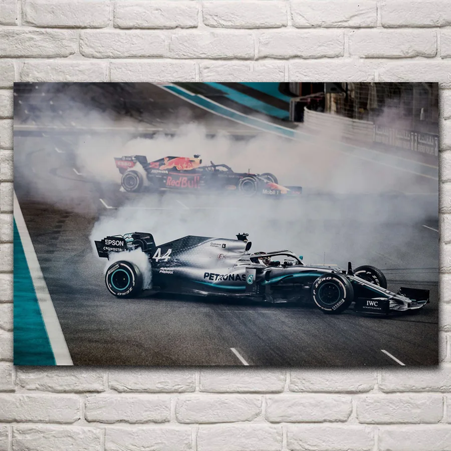 F1 гоночный автомобиль супер машинное художественное оформление тканевый постер