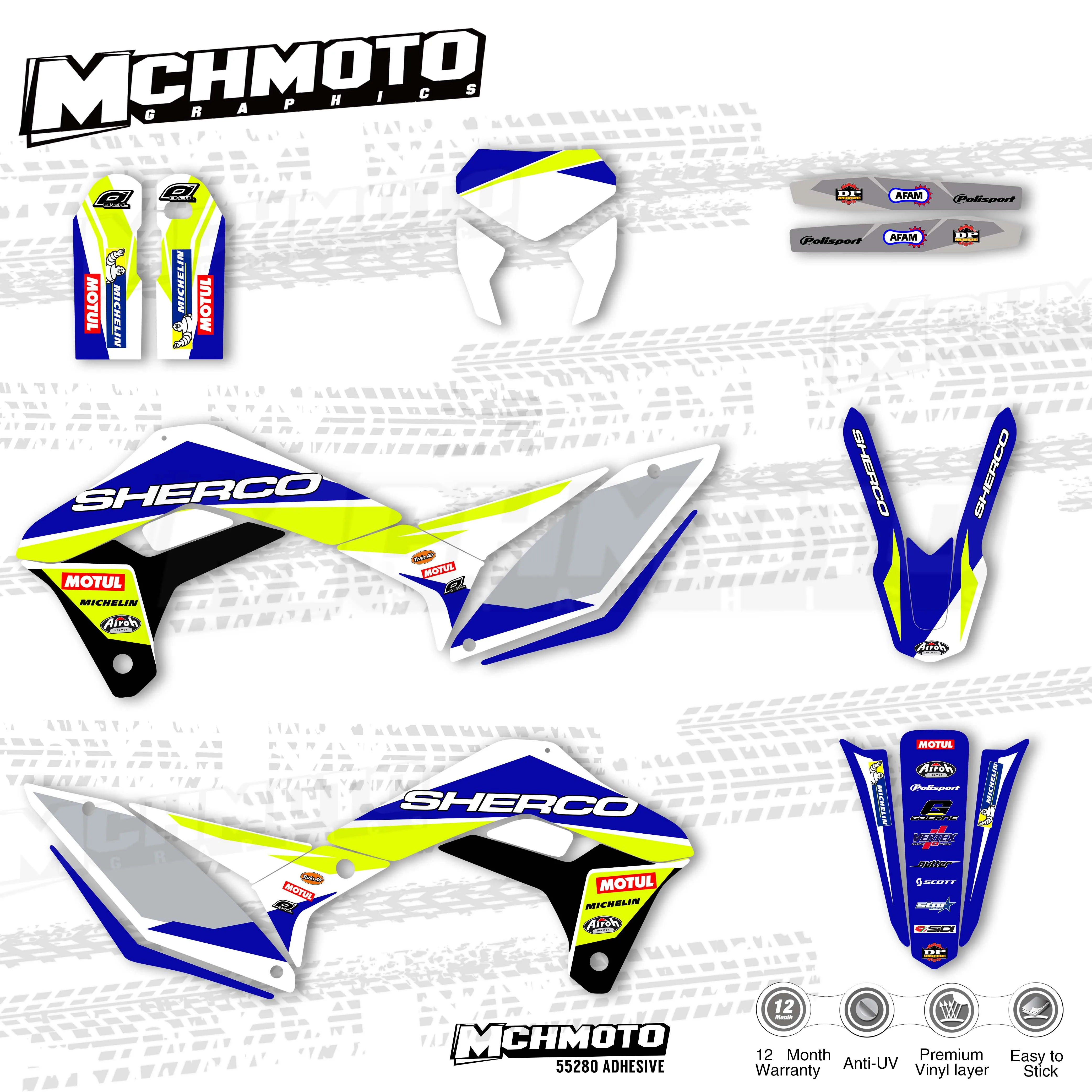 Наклейка MCHMFG для Sherco SE SEF SER 125 250 300 450 2017 2018 2019 мотоциклетная фотографика |