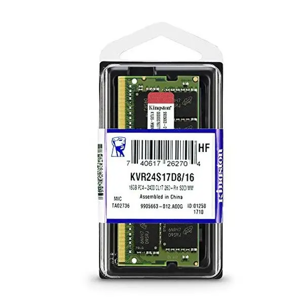 Оперативная память памяти Kingston 16 Гб DDR4 2400 МГц rf модуль KVR24S17D8/16 GB SO-DIMM - купить по