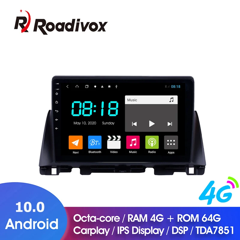 Автомобильный DVD плеер 10 1 дюйма Android ОЗУ 4 Гб ПЗУ 64 ГБ для KIA K5 Optima 2016 2019