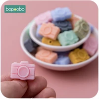 bopoobo 50pcs baby silicone teething toys camera silicone diy safe and non toxic food grad silicone chewable bpa free