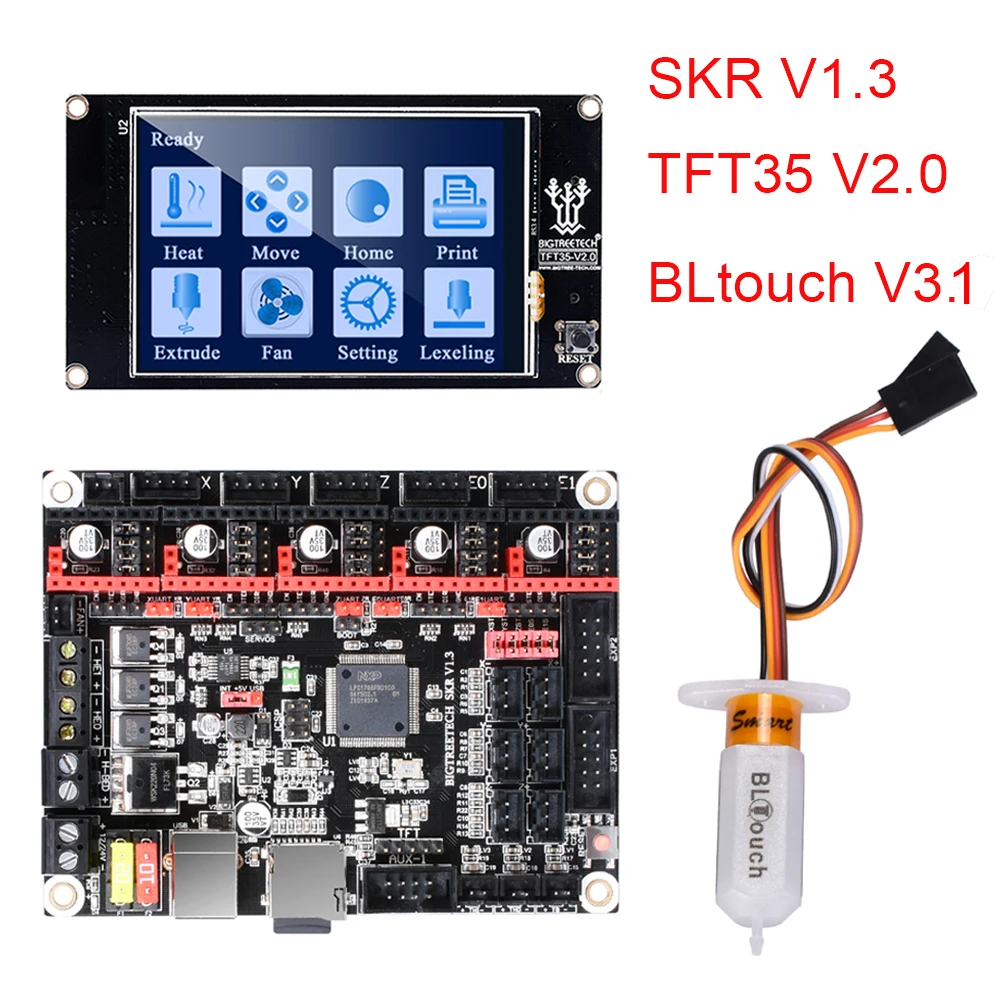 Плата 3D принтера BIGTREETECH SKR V1.3 32 битная + BLTouch V3.1 TFT35 V2.0 сенсорный экран запчасти для