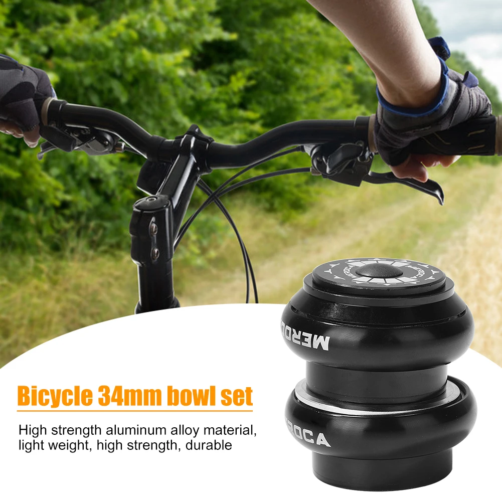 

34mm Bicycle Bearing Earphone MTB Road Bicycle Ear Set Gasket For Road Bicycle Mountain Bike Aluminum Alloy