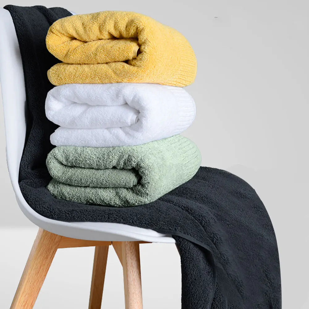

70x140cm Cotton Bath Towel For Adults Kids White Super Soft Absorbent Towel Household Travel Hotel Bathroom Towel