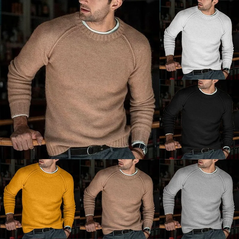 

Vogue Nice Cotton Sweater Men Long Sleeve Pullover Outwear Man V-Neck Sweaters Tops Slim Solid Fit Knitting Clothing Men