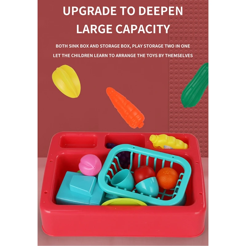 

Simulation Dishwasher Sink for Child Electric Dishwasher Sink Children's Role Playing Kitchen Toys Set Birthday Gift