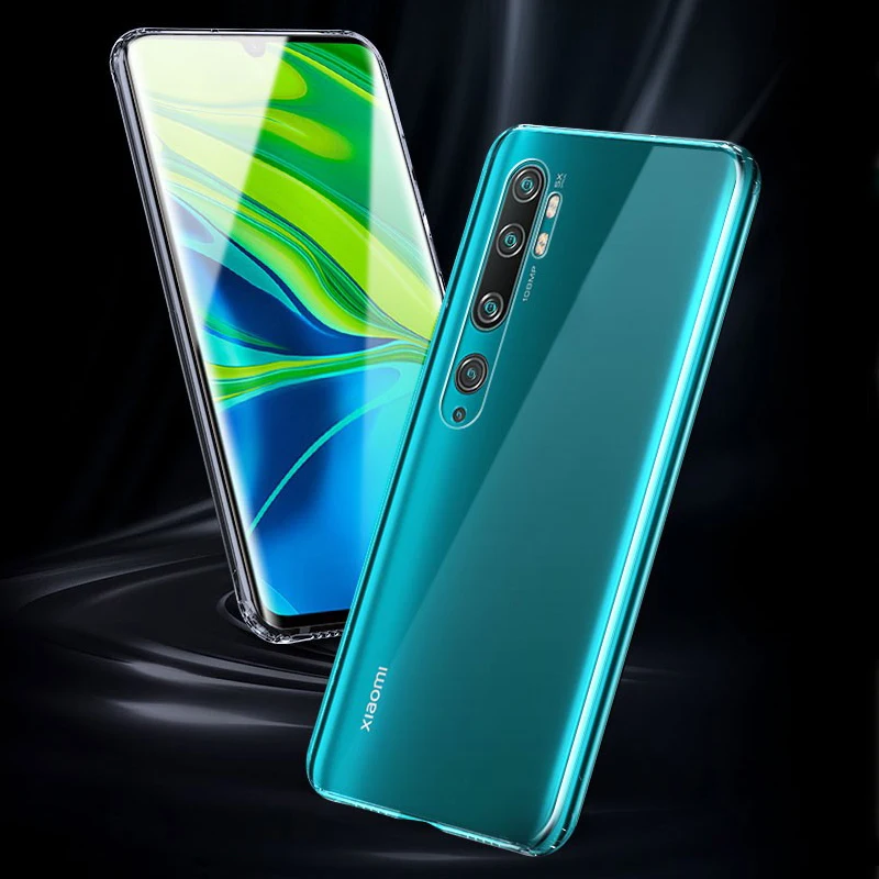 Для Xiaomi Mi Note 10 чехол прозрачный мягкий ТПУ полный защитный для CC9 Pro pro Прозрачный