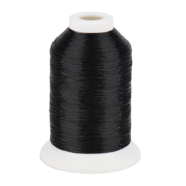 Simthread White Black Trilobal Polyester Embroidery thread Sewing Thread  40wt Tkt 120 Tex 27 in 1100Yds 2 mini-king Spools