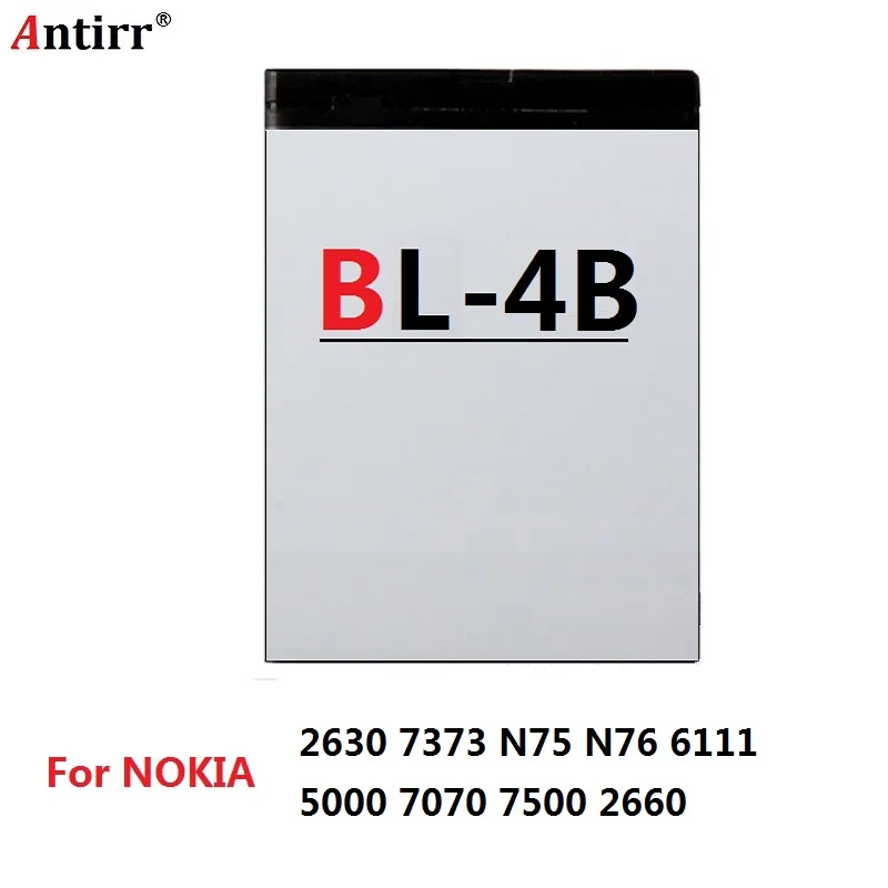 

Оригинальный аккумулятор для мобильных телефонов 3,7 V BL-4B BL 4B BL4B, аккумулятор для Nokia 6111 7370 7373 7500, лучшее качество