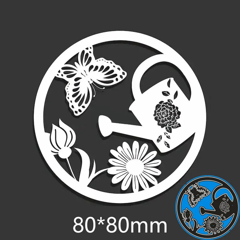 Круг цветок бабочка режущий Трафарет DIY металлические режущие штампы
