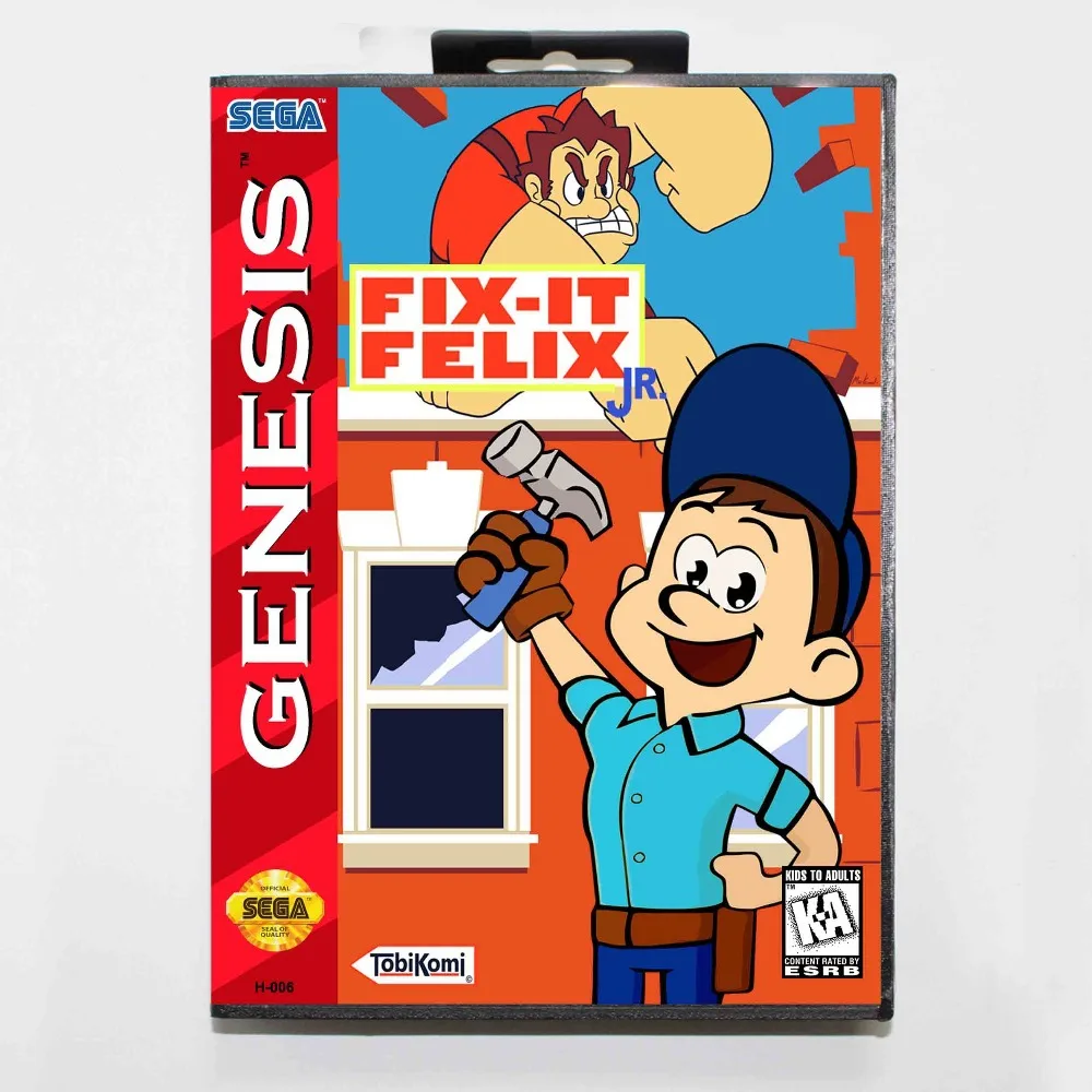Фиксатор Felix Jr 16 бит MD игровая карта с розничной коробкой для Sega Megadrive/Genesis |