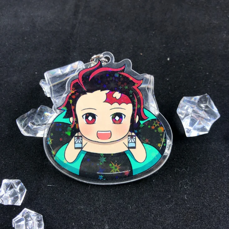 

Anime Demon Slayer Kimetsu no Yaiba Kochou Shinobu Acrylic Keychain School Bag Itabag Pendant Cartoon Keyrings Xmas Gifts