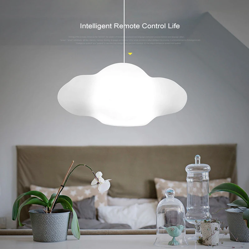 Креативная белая пластиковая люстра в форме облака подвесной светильник для