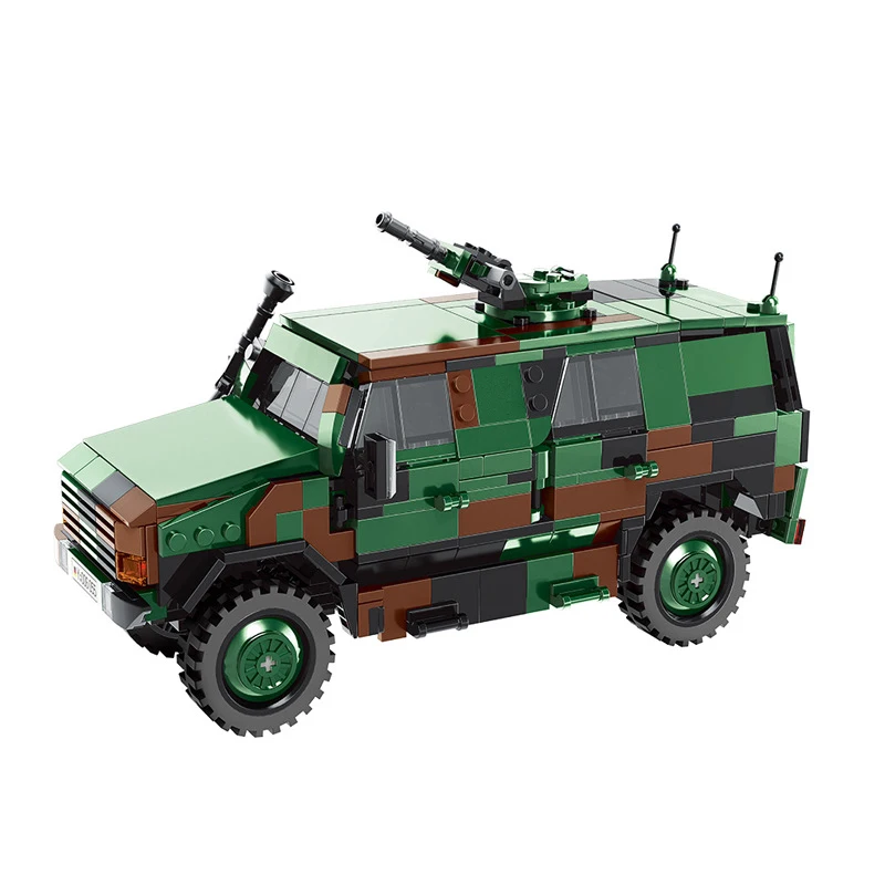 

Military Model Series World War II German ATF Dingo Transport Armored Vehicle Building Blocks Bricks Christmas Gifts