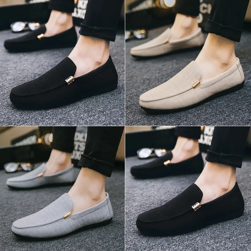 

Men's Casual Shoes Comfortable And Breathable Summer New Loafers Canvas Shoes Men's Sports Shoes Driving Shoes Moccasin 2021