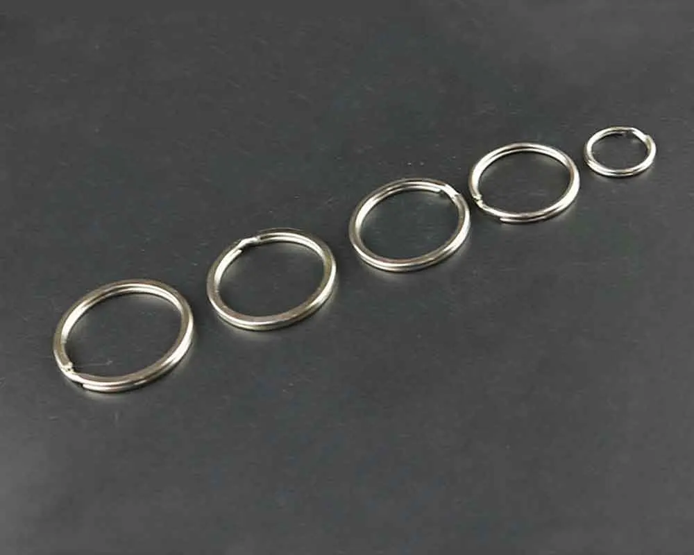 Брелок KEYTOOL 100 шт./лот из нержавеющей стали железный круглый металлический брелок