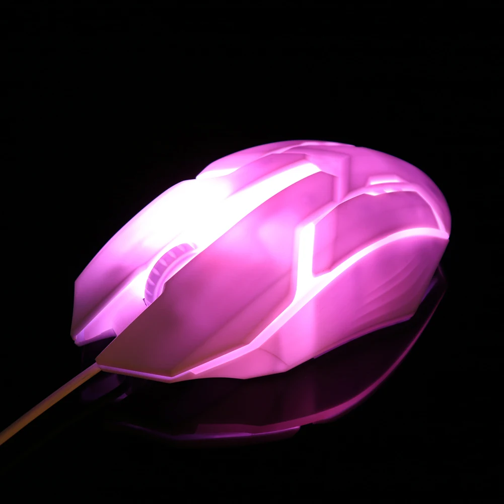 Маленькая проводная мышь RGB USB 3 кнопки 1200DPI оптическая для долговечной игры
