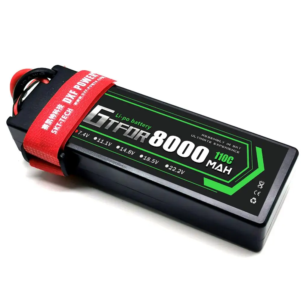 GTFDR Lipo аккумулятор 8000 мАч 7 4 В 110C 2S LiPo RC батарея с Deans Plug для Evader BX Car Truggy Buggy