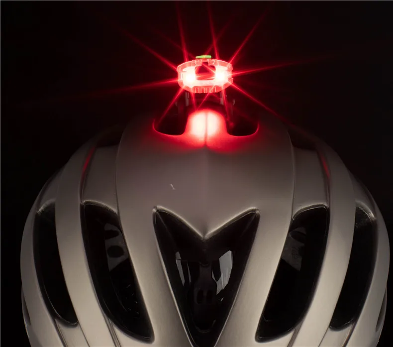 ROCKBROS New 100 Lumen Bicycle Helmet Light USB Rechargeable Flashlight Bike Front Rear Light Handlebar Helmet Top Two-way Light