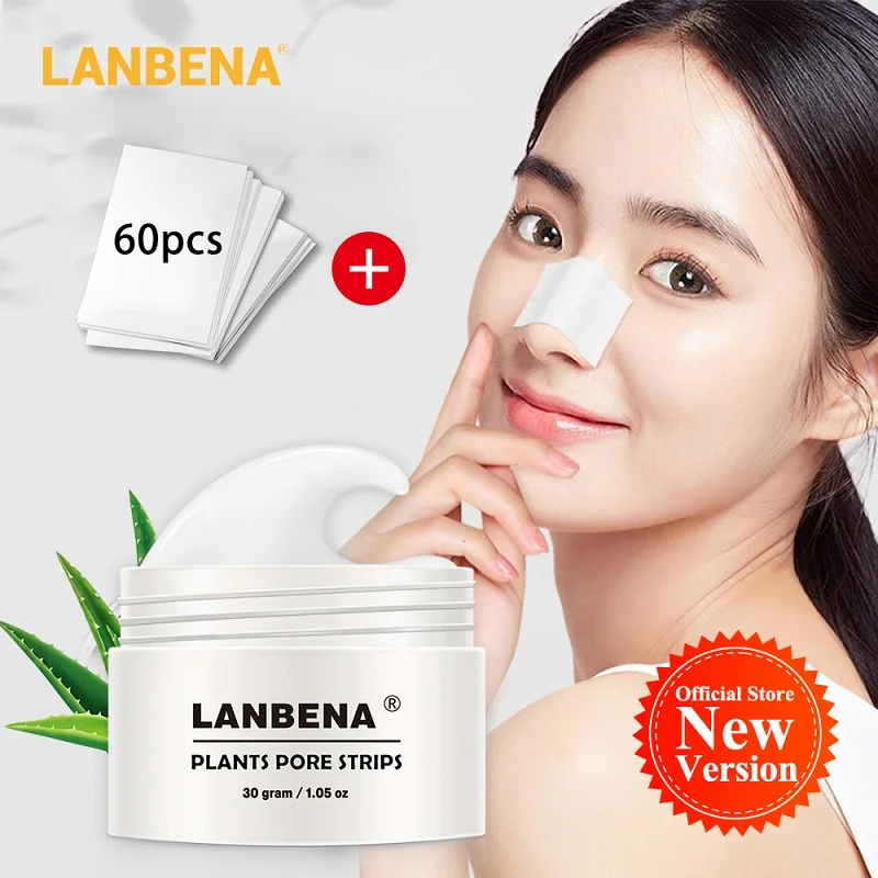 

LANBENA Blackhead Remover Strips Nose Mask Blackheads Acne Treatment Deep Cleansing Pores Peeling Mask Oil Control Skin Care