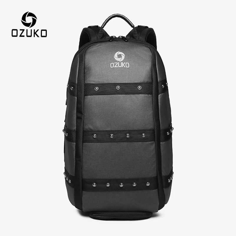 

OZUKO Men's Fashion Backpacks Waterproof Schoobag for Teenager Male 15.6" Laptop Backpack Travel Backpack with Shoe Bag Mochila