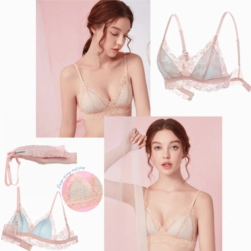 

Sexy kids girls thin Underwear small bra Top Women Wireless adjustable Women's breast cover Lace Bras Bralette Brassiere