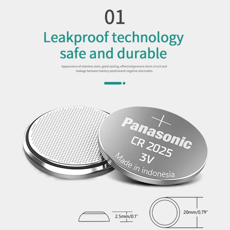 20 шт PANASONIC cr2025 абсолютно новые кнопочные батареи 3 в монета литиевая батарея для