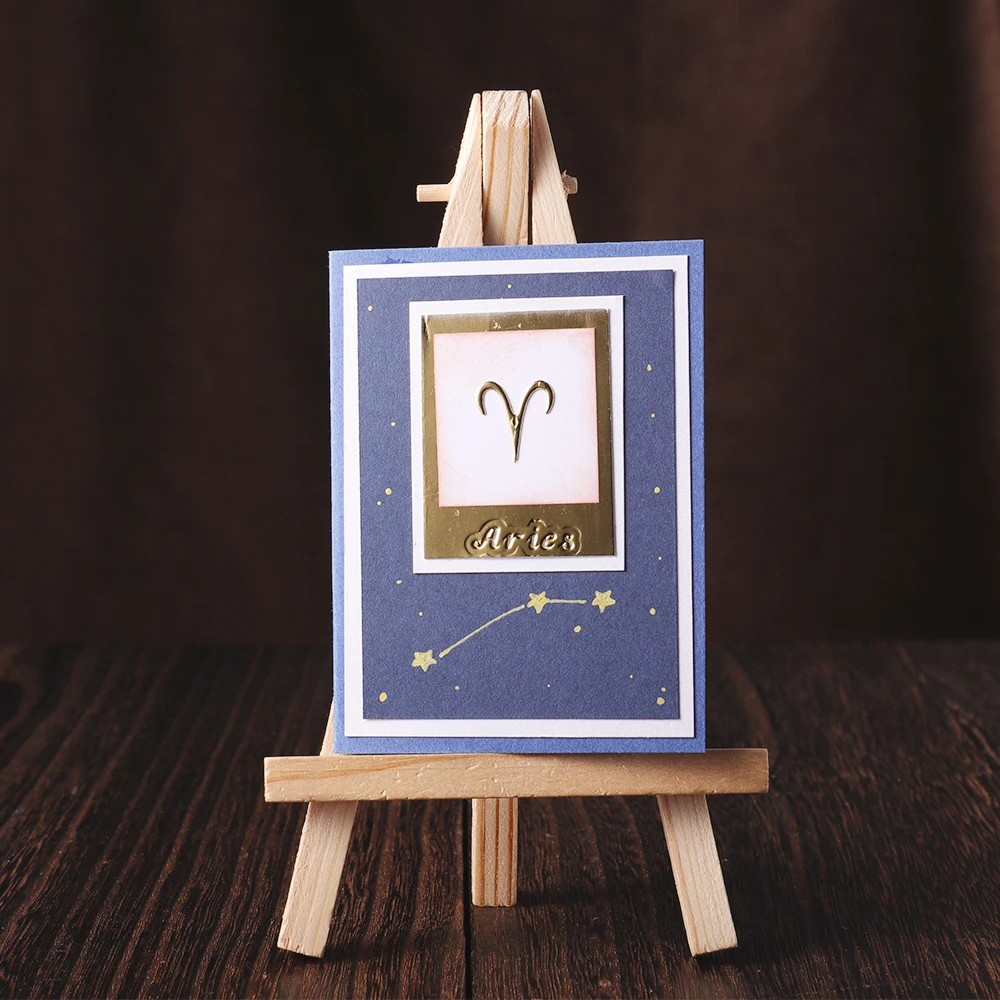 Naifumodo Constellation Letter Metal Cutting Dies Zodiac Sign Scrapbooking For Cards Decorative Embossing DIY Crafts Stencil New | Дом и сад