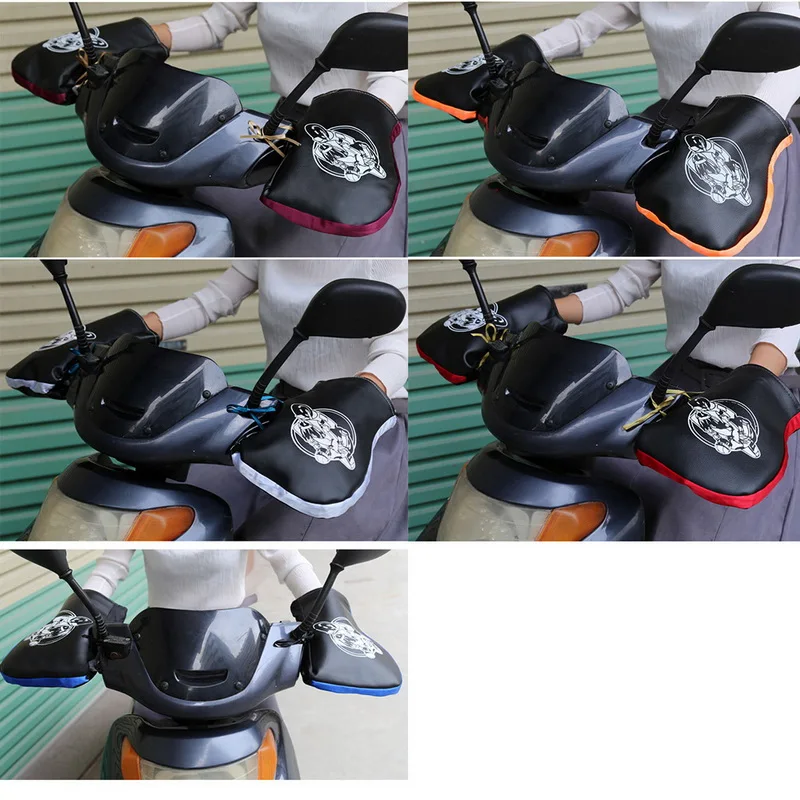 1 пара мотоциклетные ветрозащитные перчатки для руля рук зимние Утепленные