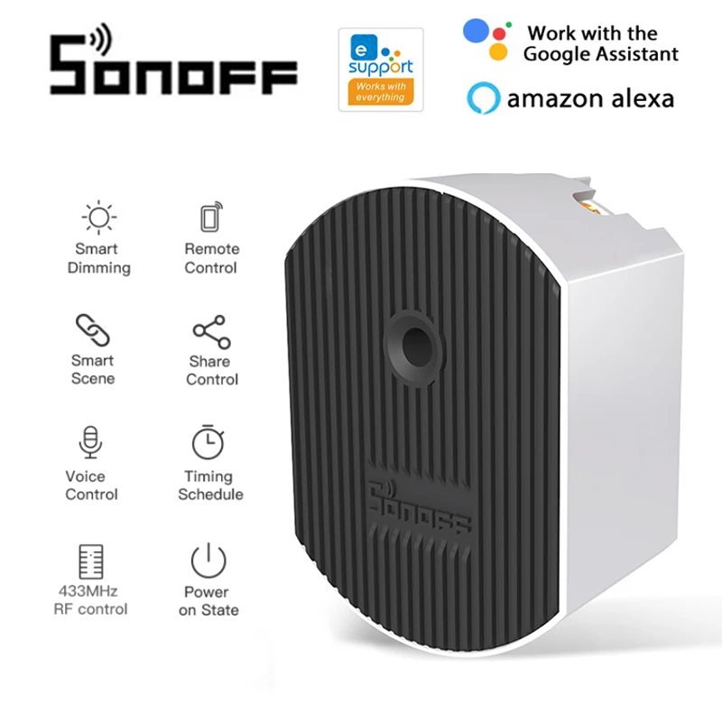 

SONOFF D1 Wifi Smart Dimmer Switch DIY Mini Module Adjust Light Brightness APP Voice RM433 RF Remote Control Alexa Google Home