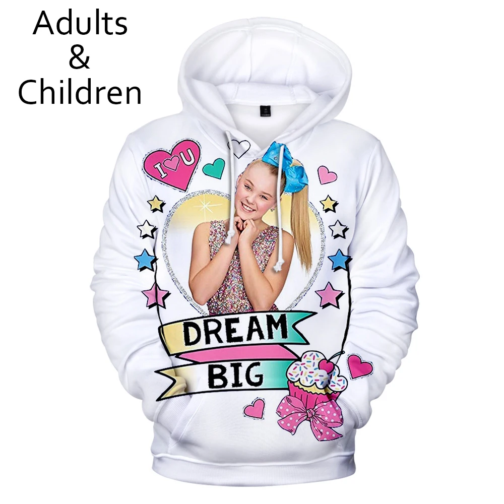 

Новинка, толстовки 3D JOJO SIWA для мальчиков и девочек, модная Мужская и Женская Популярная Осенняя толстовка, толстовки 3D, Повседневные детские...